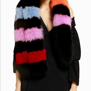 Charlotte Simone multi dyed fox fur